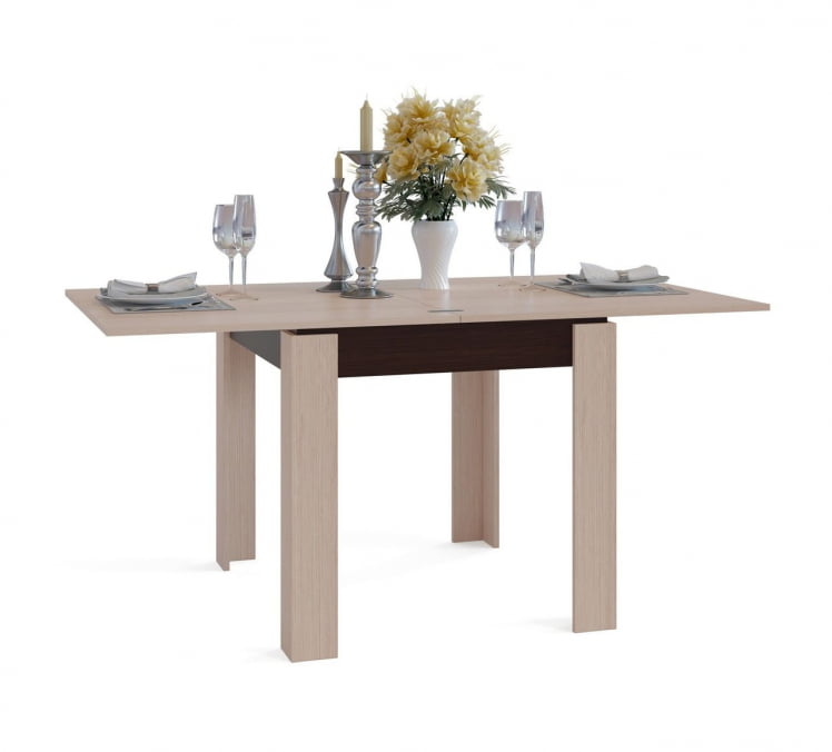 Кухонный стол СО-2 (Подстолье Венге / Столешница, ножки Беленый дуб)_0