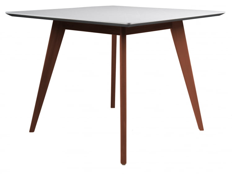 Стол Лунд 960*960 мрамор Бианко Темный орех_1