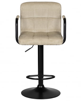 Стул барный DOBRIN KRUGER ARM BLACK (бежевый вельвет (LAR-E2041-04))_5
