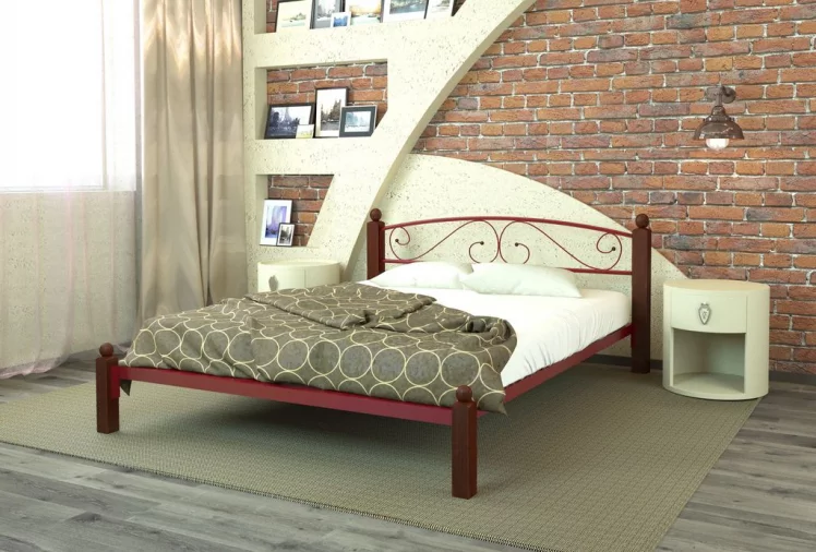 Кровать Вероника Lux 1200х1900 Синяя_1