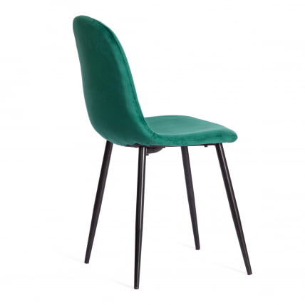 Стул BREEZE (mod. 4724) вельвет/металл, 44 х 53 х 87 см, Light dark green (изумрудный) HLR56 / черный_2