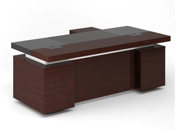 Стол письменный с тумбой и приставкой LVP19010104 Темный дуб_0