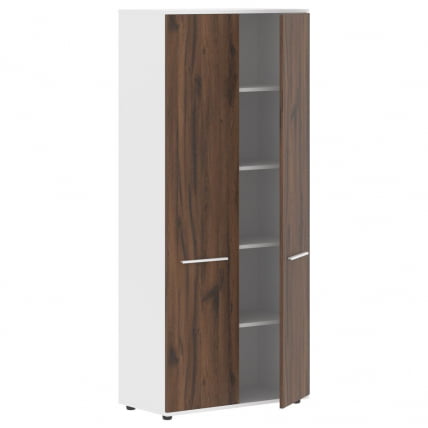 Шкаф с глухими дверьми EDIS EHCS 85.1 Дуб Денвер темный Белый Белый_1