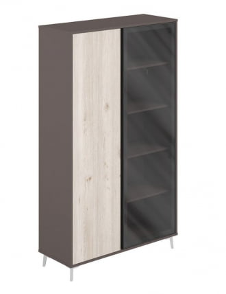 Шкаф высокий комбинированый Сирио СР.314.ВФ.ДН.ГЛБ Вольфрам Дуб Тоскана / Sirio SR.314.WF.DN.GLB_0