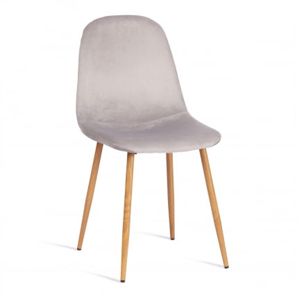 Стул BREEZE (mod. 4724) вельвет/металл, 44 х 53 х 87 см, Light grey (светло-серый) HLR14 / натуральный_0