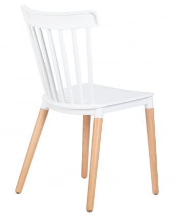 Стул обеденный DOBRIN THEO ножки светлый бук Белый W-02_3