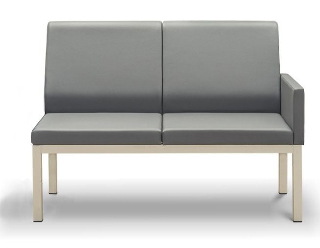 Диван двухместный с левым подлокотником Норман 2Б Светло-серый_0