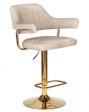 Стул барный DOBRIN CHARLY GOLD (бежевый твид (LEO26))_1