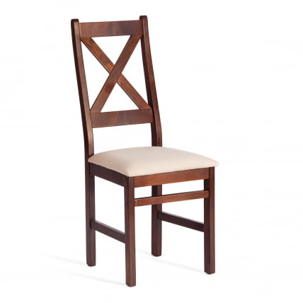 Стул CROSSMAN (комплект) NEW, Многослойный березовый шпон, 41х40x100 см, cappuchino/велюр бежевый_0