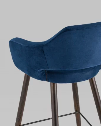 Стул барный Саймон Б велюр Темно-синий_6