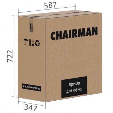 Кресло для оператора CHAIRMAN 030 chrome ткань T-55 Темно-серый_5
