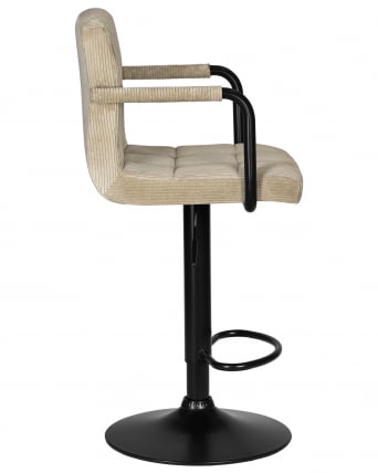 Стул барный DOBRIN KRUGER ARM BLACK (бежевый вельвет (LAR-E2041-04))_2