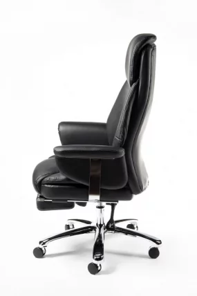 Кресло офисное Парламент H-2021-35 black leather Черный_1