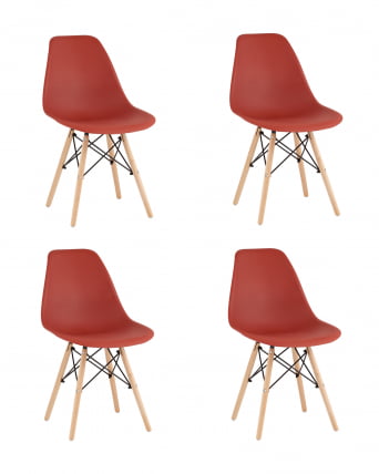 Стул Еамес Стйле ДСВ терракотовый 4 шт. комплект (разборный каркас) / Eames Style DSW_0
