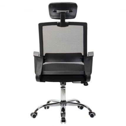 Кресло CROMEX (КРОМЕКС) Debut CH-697 ХРОМ сетка/ткань TW черное_2