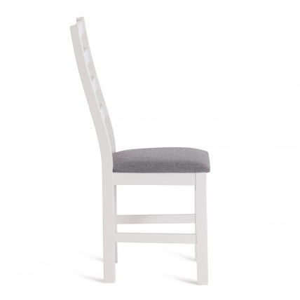 Стул ROSARIO Многослойная фанера, 39 х 39 х 99 см, white, ткань темно-серая (150)_1