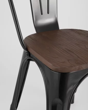 Стул Tolix Wood 850 Черный_6
