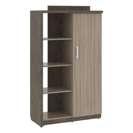 Шкаф/Гардероб с глухой дверью правый WOOD&STONE СФ-534172 Бетон Чикаго темный Дрифтвуд_0
