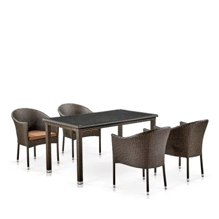 Комплект плетеной мебели T256A/Y350A-W53 4PCS Brown_0