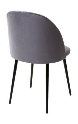 Стул серый АВ 408/каркас черный, НИРВАНА (480*520*820) Серый, 4321 / AV_2