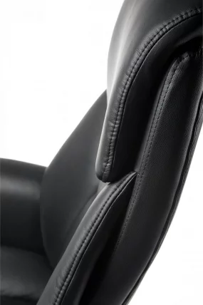 Кресло офисное Парламент H-2021-35 black leather Черный_4
