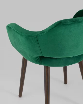 Стул с подлокотниками Саймон велюр Темно-зеленый_6