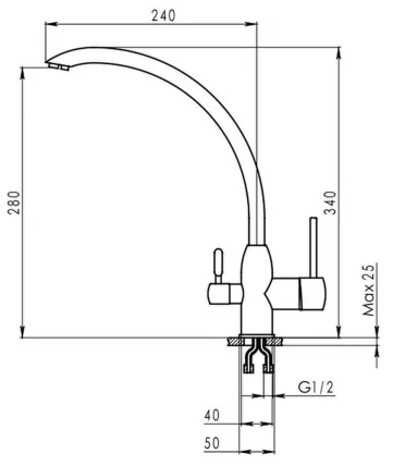 Кухонный смеситель GRANULA 2167 Брют_1