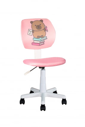 Кресло ЛОЛО Стади (Студй) розовый пластик белый / (Study)_1