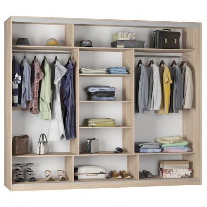 Шкаф-купе B-220х270х60-2(Графит-D9D9D9)_1