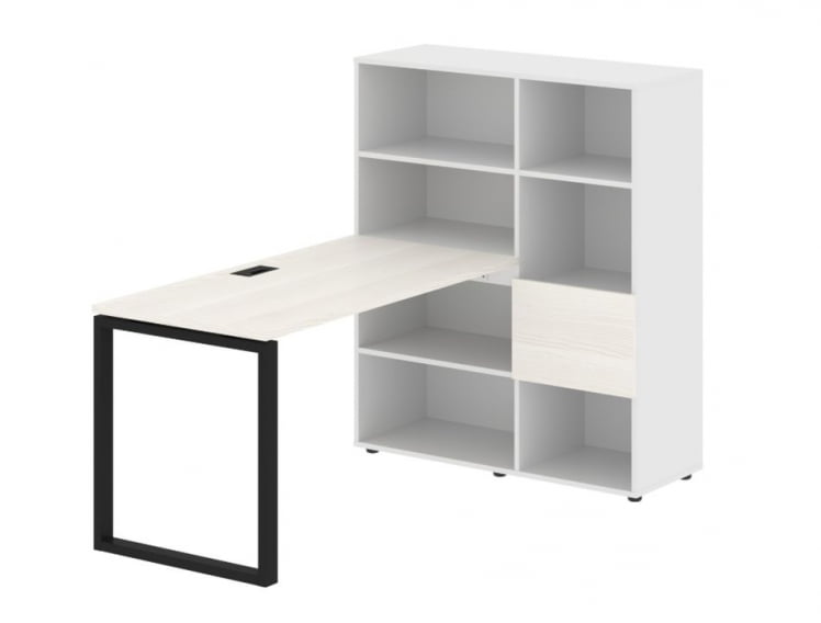 Рабочая станция EDIS EQRST 1113 Ясень Траун Черный Белый Рабочая станция EDIS EQRST 1113 Ясень Траун Черный Белый_0