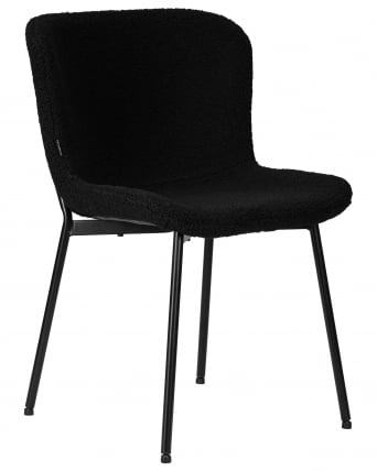 Стул обеденный DOBRIN MILO (черные ножки, черный букле (UF992-12))_0