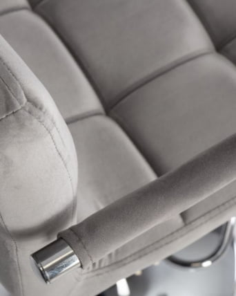 Стул барный DOBRIN KRUGER ARM (серый велюр (MJ9-75)) 2 шт_2