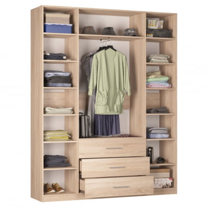 Шкаф распашный R-230х180х45-3-M(ДСС-Белый)_1