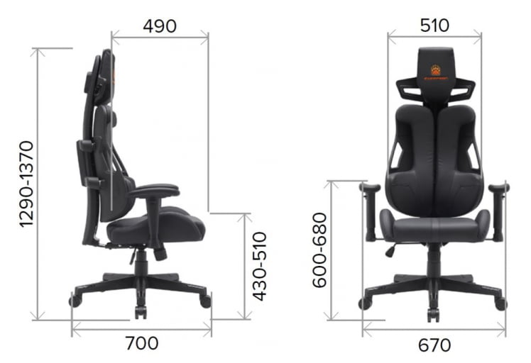 Кресло геймерское Еверпроф Сервал К Экокожа Черный / Everprof Serval Q_8