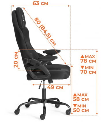 Кресло iShark ткань, черный_18