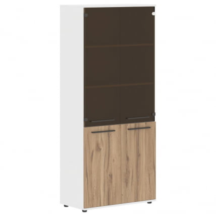 Шкаф комбинированный EDIS EHCS 85.2 Дуб Денвер светлый Мокко Белый_0