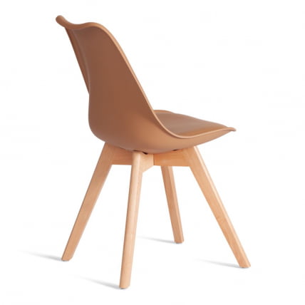 Стул TULIP (mod. 73-1) дерево/пластик/экокожа, 47,5x55x80 см, Бежевый (Latte)_2
