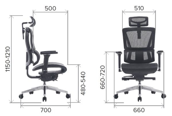 Эргономичное кресло Everprof Mega Сетка Черный_6