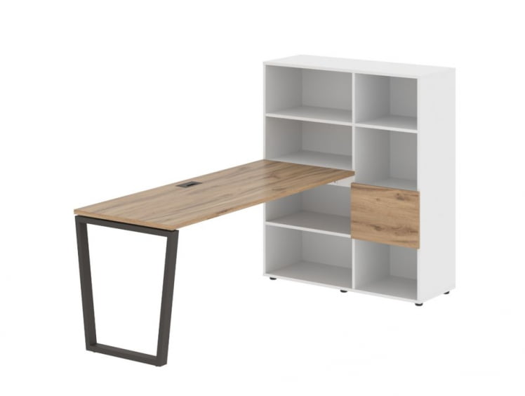 Рабочая станция EDIS EVRST 1117 Дуб Денвер светлый Мокко Белый_0