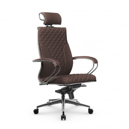 Кресло руководителя Metta L 2c 44C/K116 Infinity Easy Clean (MPES) Комплект 2 Темно-коричневое_0