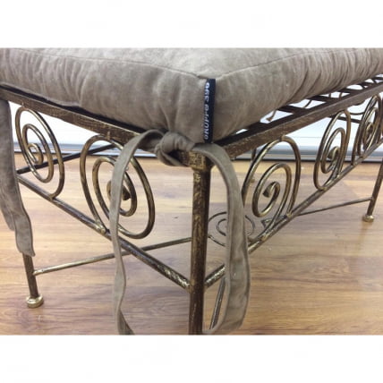 Банкетка Ариадна кованая с набивной подушкой_1