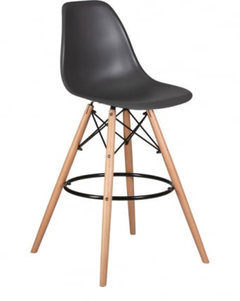 Стул барный DOBRIN DSW BAR (ножки светлый бук, цвет темно-серый (GR-04)) 2 шт_1