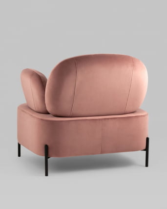 Кресло Кэнди с подлокотниками велюр Пыльно-розовый_3