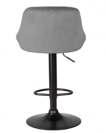Стул барный DOBRIN LOGAN BLACK (серый велюр (MJ9-75)) 2 шт_1