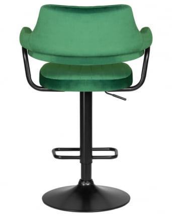 Стул барный DOBRIN CHARLY BLACK (зеленый велюр (MJ9-88)) 2 шт_6