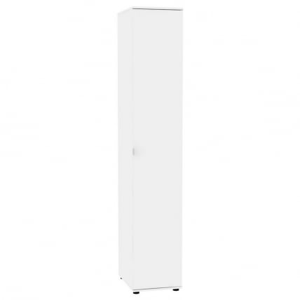 Шкаф распашный Алиса (H2) 2230х400х540 с торцевой ручкой (Белый)_0