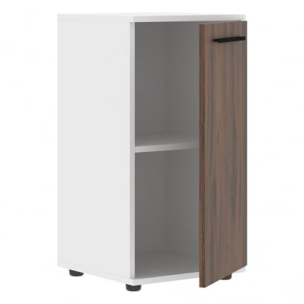 Шкаф колонка с глухой малой дверью EDIS ELCS 42.1 Дуб Денвер темный Черный Белый_1