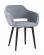 Стул с подлокотниками Саймон велюр Серый_225951