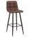 Стул барный DOBRIN NICOLE Коричневая микрофибра PK-03_229128