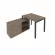 Рабочая станция на П-образном м/к с опорной тумбой левая Metal System Б.РС-СТС-2.1 Л Вяз/Антрацит_241434
